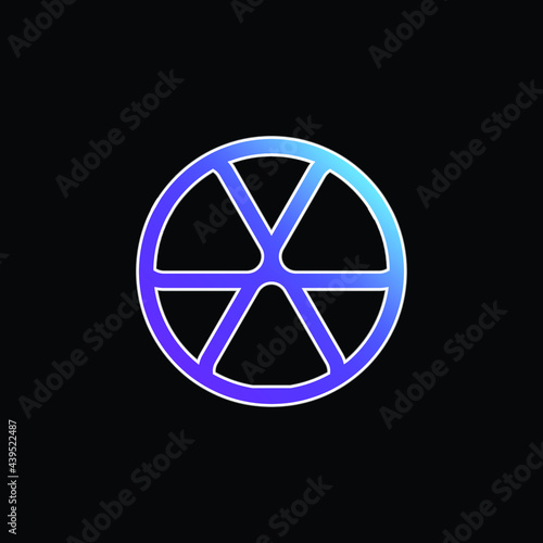 Ball Toy Outline blue gradient vector icon