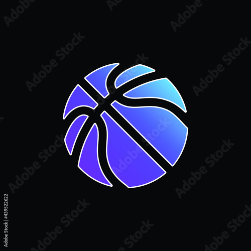 Basketball blue gradient vector icon