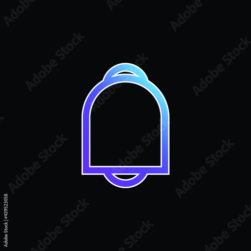Bell Outline blue gradient vector icon