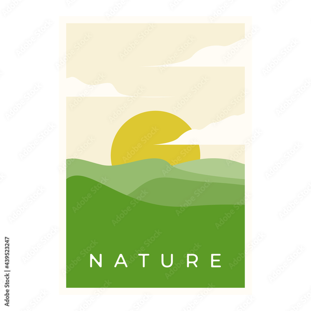 nature poster minimalist illustration design creative template