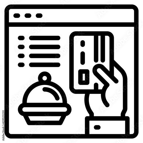 pay outline style icon