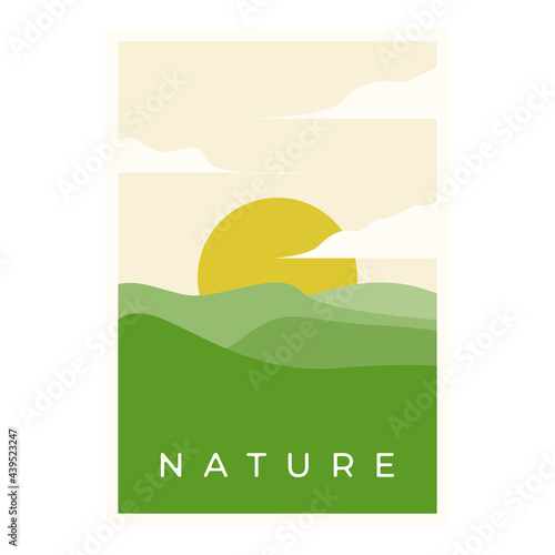 nature poster minimalist illustration design creative template
