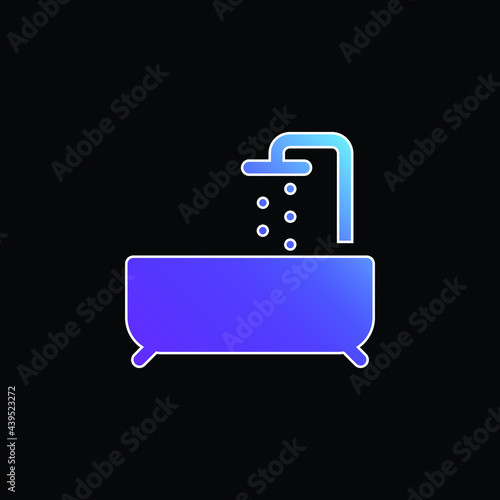 Bathtube blue gradient vector icon