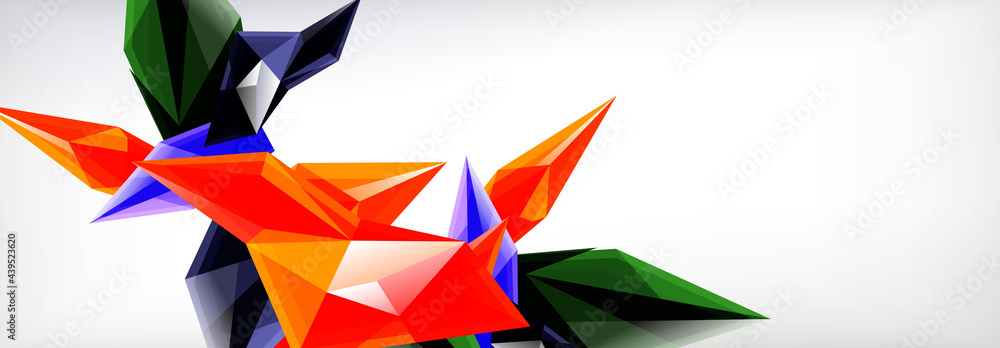Vector 3d triangles and pyramids abstract background for business or technology presentations, internet posters or web brochure covers Vector 3d triangles and pyramids abstract background for business or technology presentations, internet posters or web brochure covers
