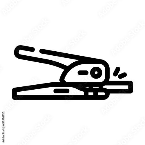 hole puncher stationery equipment line icon vector. hole puncher stationery equipment sign. isolated contour symbol black illustration