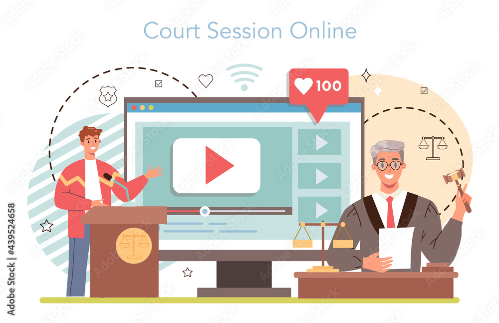 Professional lawyer online service or platform. Law advisor or consultant,