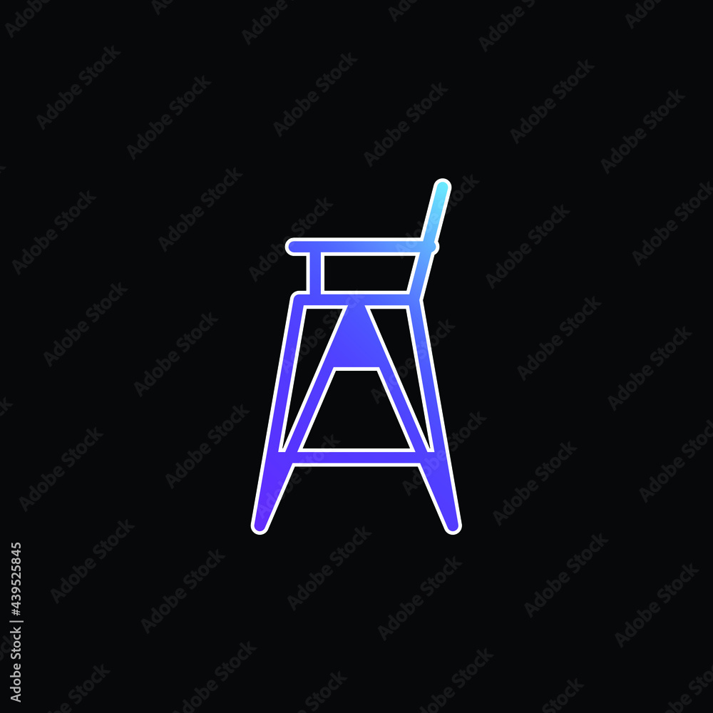 Baby Chair blue gradient vector icon Baby Chair blue gradient vector icon