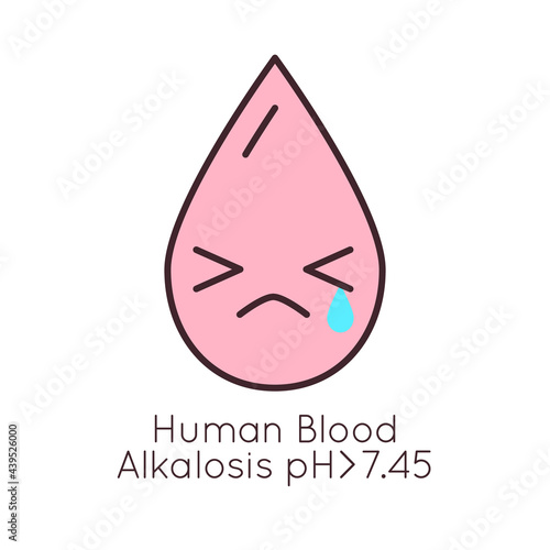 pH of a human blood vector icon
