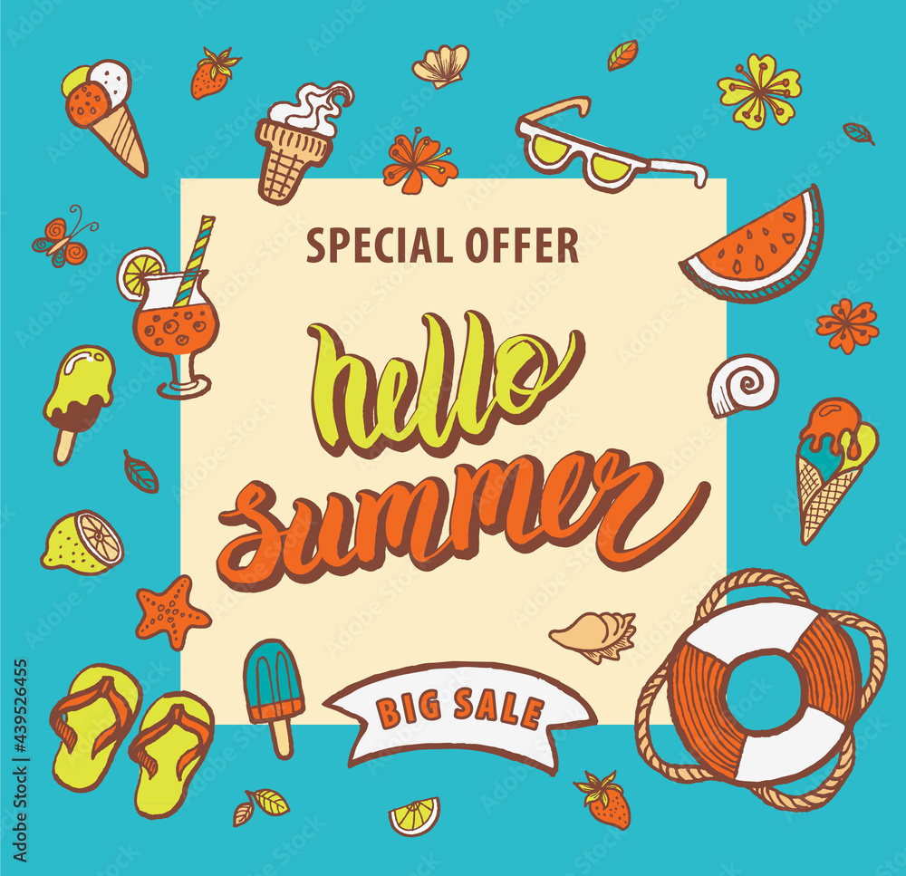 Naklejka premium summer holiday card