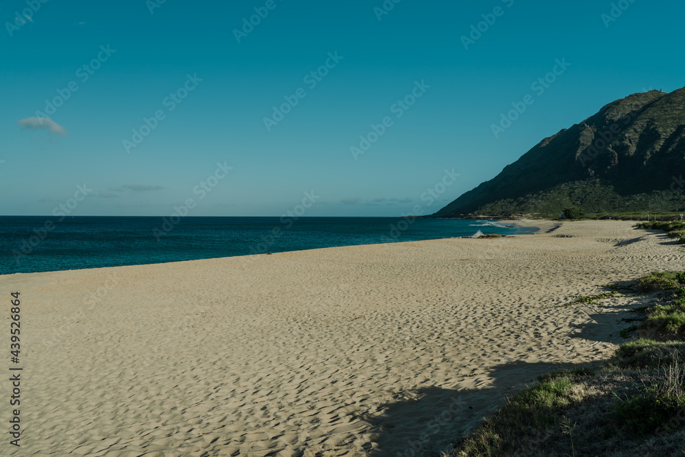 Keawaula Beach，Yokohama Bay， Kaena Point State Park，Oahu, Hawaii. 