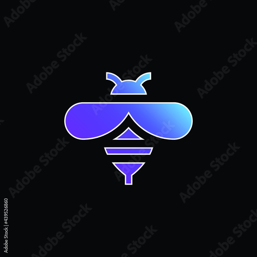 Bee blue gradient vector icon
