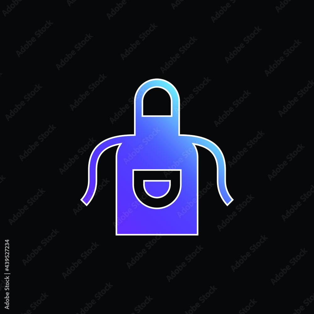 Apron blue gradient vector icon