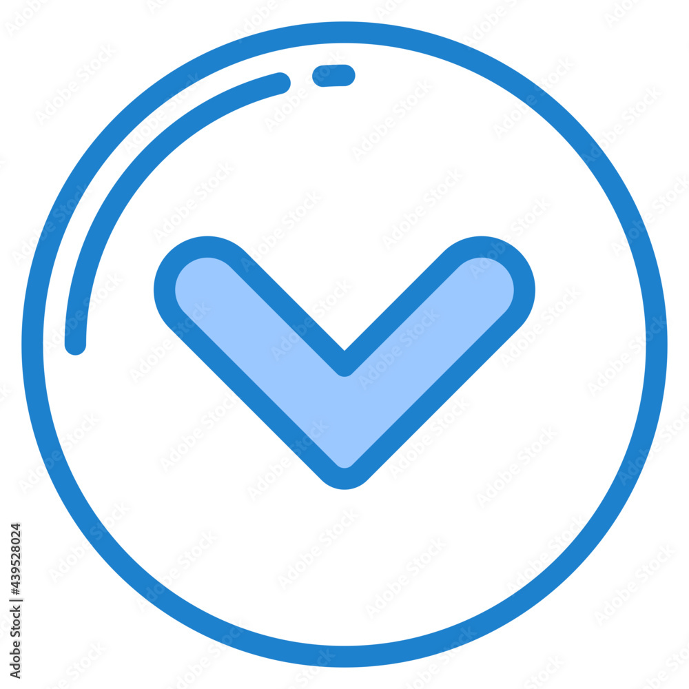 down blue style icon