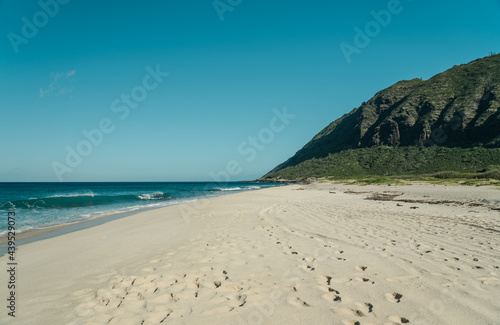 Keawaula Beach   Yokohama Bay    Kaena Point State Park   Oahu  Hawaii. 