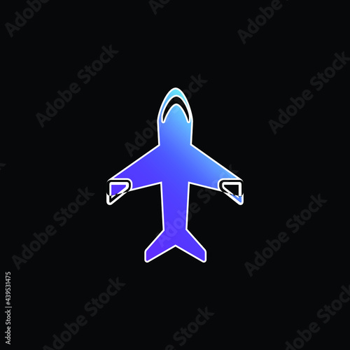 Big Plane blue gradient vector icon