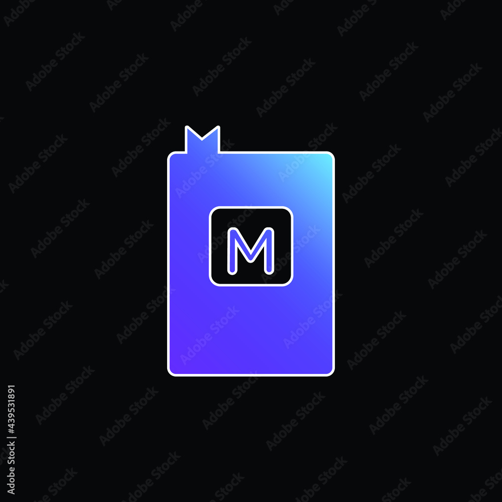 Book Of Mathematics blue gradient vector icon Book Of Mathematics blue gradient vector icon