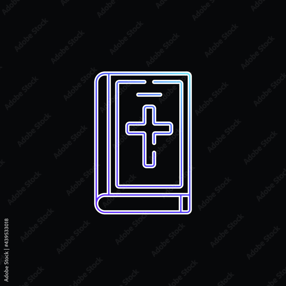 Obraz premium Bible blue gradient vector icon