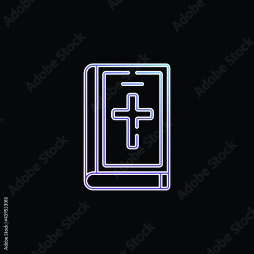 Bible blue gradient vector icon