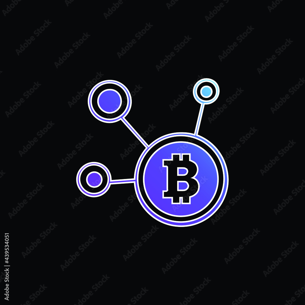 Bitcoin Network Symbol blue gradient vector icon Bitcoin Network Symbol blue gradient vector icon