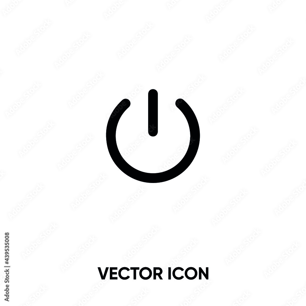 Power vector icon. Modern, simple flat vector illustration for website or mobile app. Power button symbol, logo illustration. Pixel perfect vector graphics Power vector icon. Modern, simple flat vector illustration for website or mobile app. Power button symbol, logo illustration. Pixel perfect vector graphics