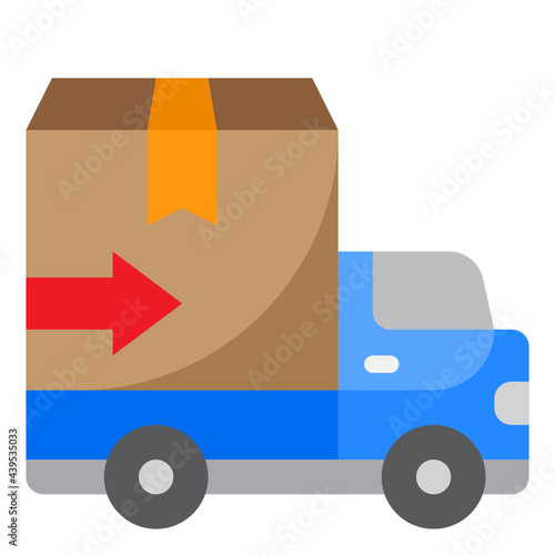 delivery flat style icon