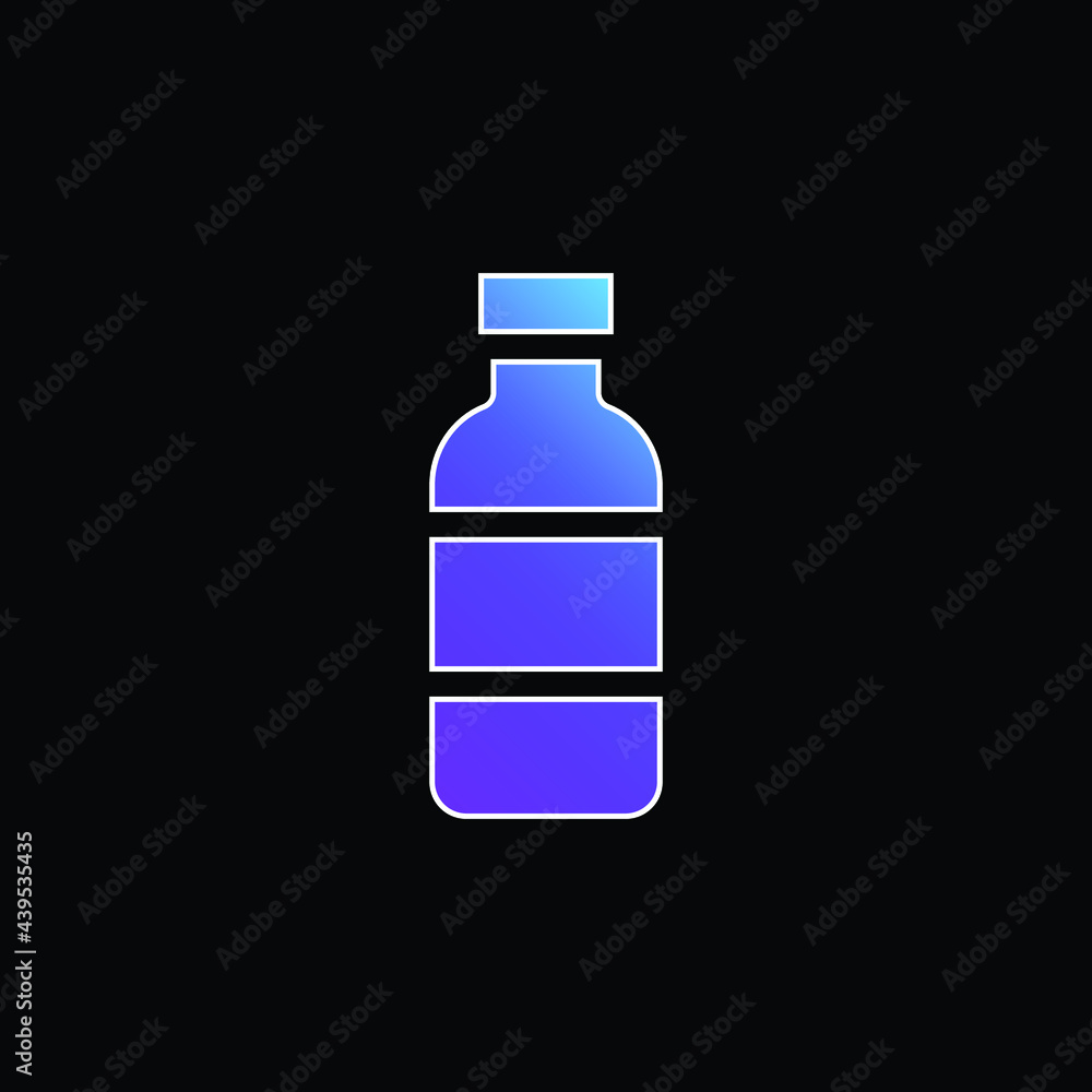 Bottle blue gradient vector icon Bottle blue gradient vector icon
