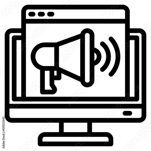 advertizing outline style icon