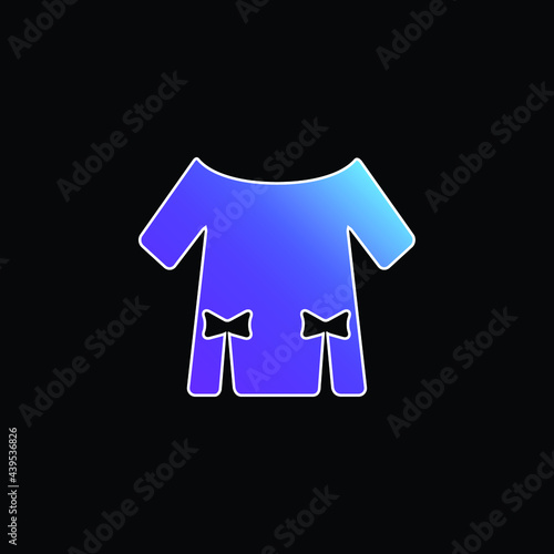 Blouse With Two Ribbons blue gradient vector icon