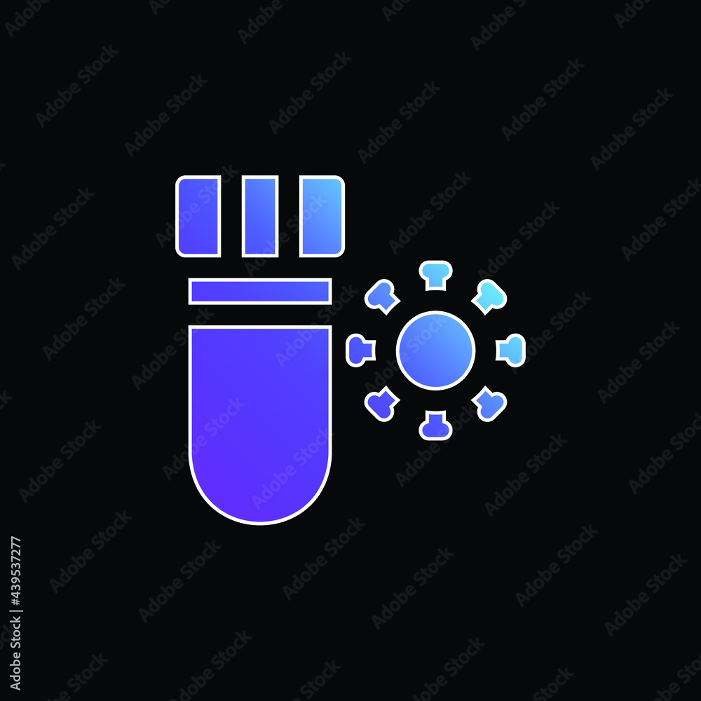 Blood Test blue gradient vector icon Blood Test blue gradient vector icon