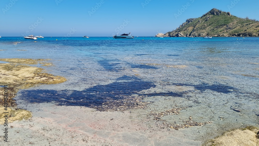 Beach in the Taillat Cape near Saint-Tropez, South of France Beach in the Taillat Cape near Saint-Tropez, South of France