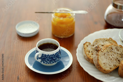 Delicious and healthy breakfast in Japanese home environment