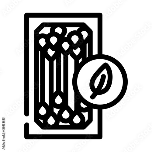 ear sticks zero waste line icon vector. ear sticks zero waste sign. isolated contour symbol black illustration