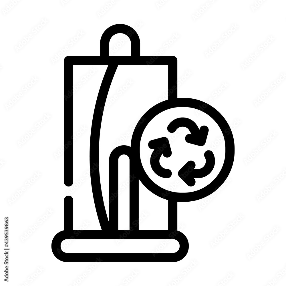 towels zero waste line icon vector. towels zero waste sign. isolated contour symbol black illustration