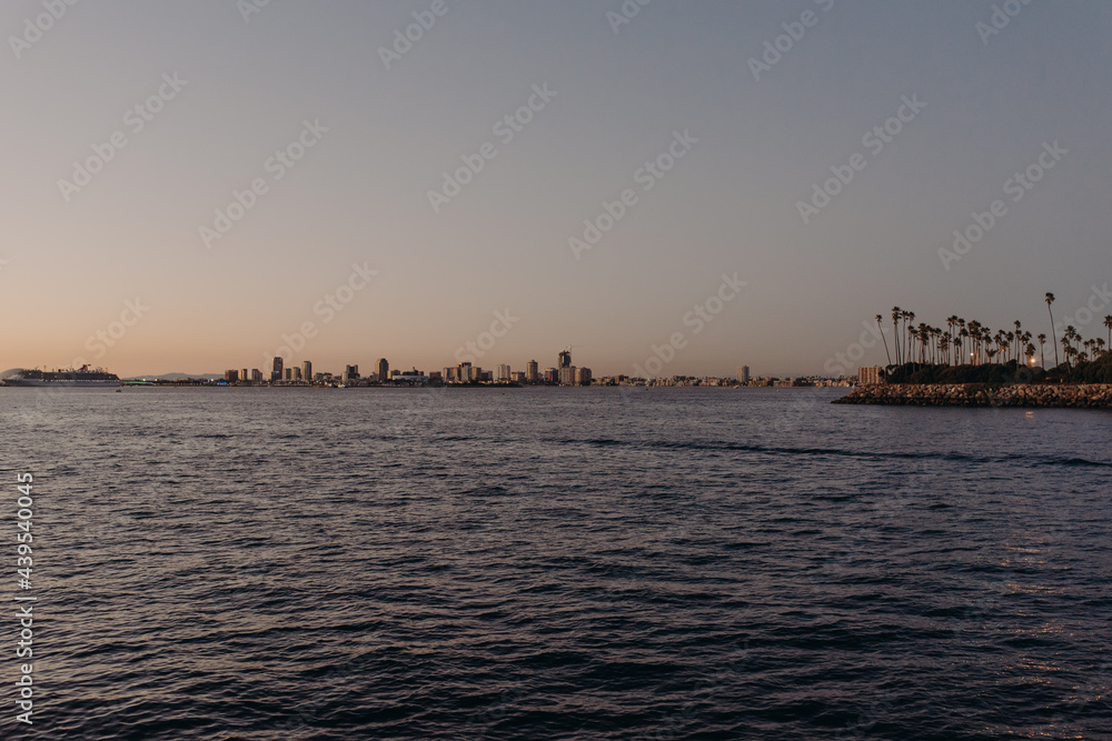 Landscape of Long Beach, CA in the Rainbow Bay Landscape of Long Beach, CA in the Rainbow Bay