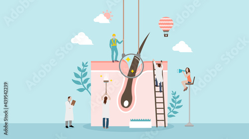 Skin care concept vector banner illustration