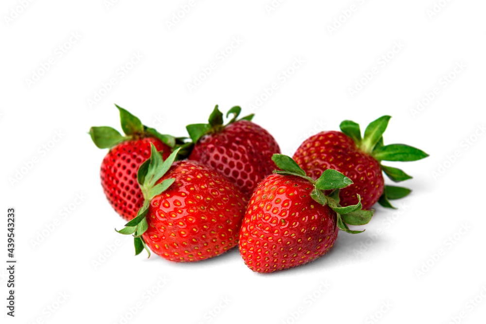Heap of strawberries isolated on white background. Heap of strawberries isolated on white background.