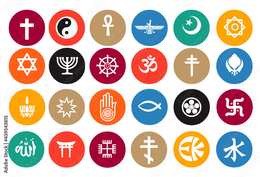Religion icon collection vector Religion icon collection vector