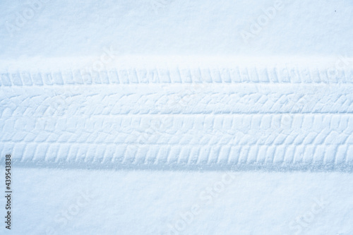 Fotografie Tire trace in the snow