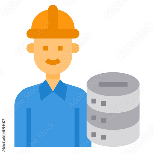Engineer flat icon
