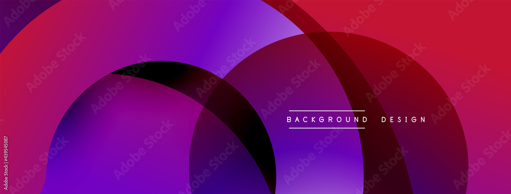 Abstract overlapping lines and circles geometric background with gradient colors Abstract overlapping lines and circles geometric background with gradient colors