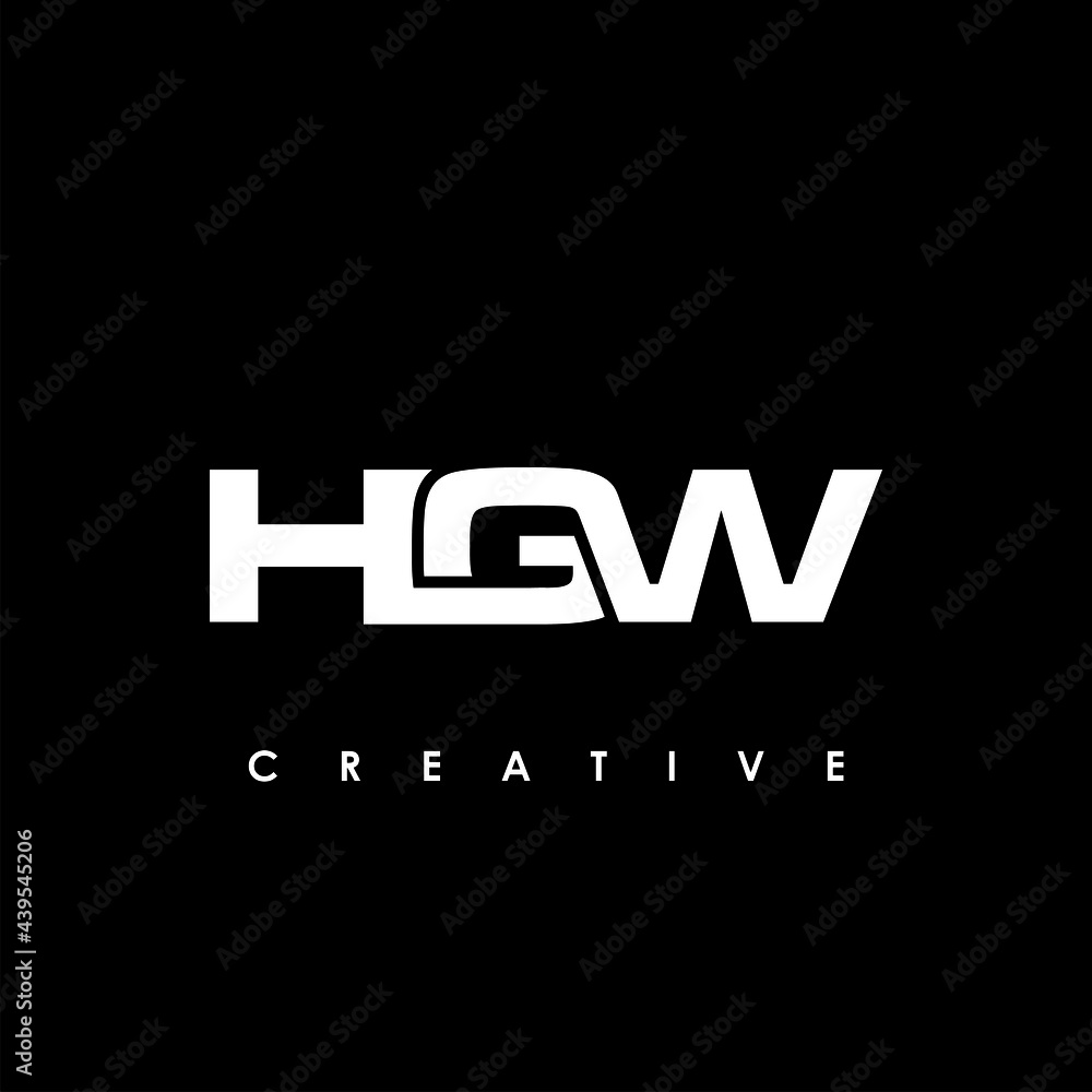 HGW Letter Initial Logo Design Template Vector Illustration