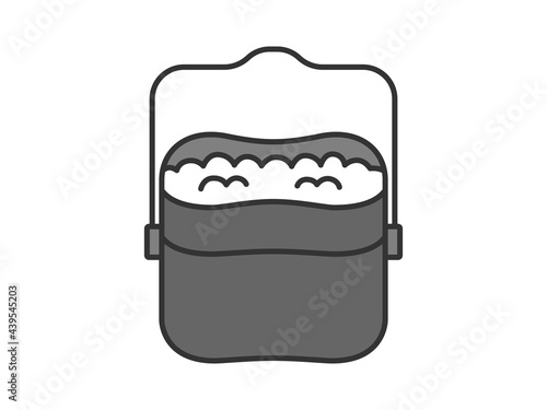 キャンプ用の飯盒のイラスト