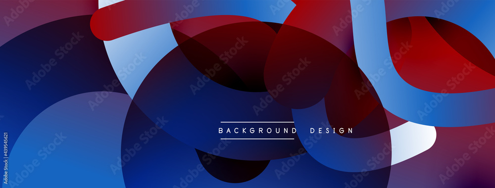 Abstract overlapping lines and circles geometric background with gradient colors Abstract overlapping lines and circles geometric background with gradient colors