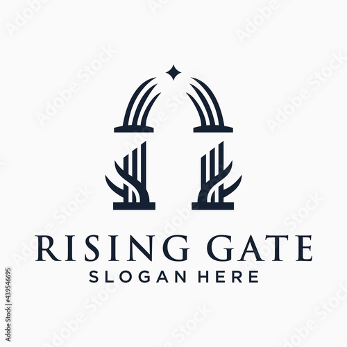Gate logo design vector template