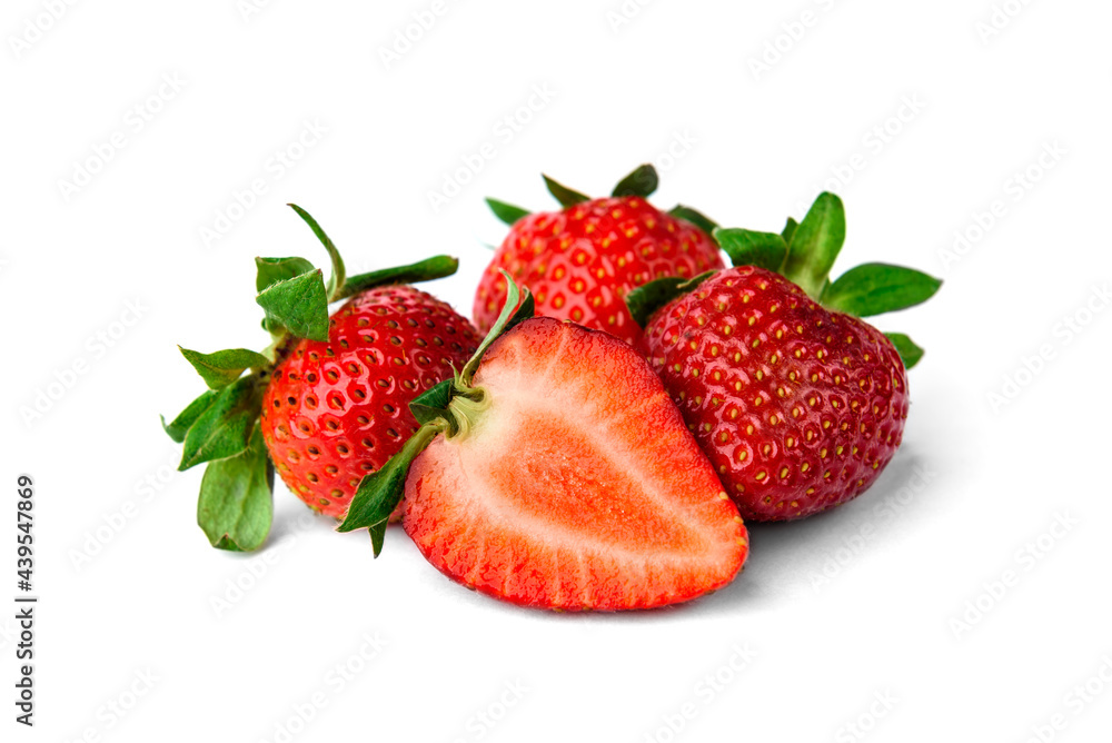Heap of strawberries isolated on white background. Heap of strawberries isolated on white background.