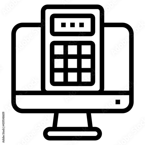 Calculator line icon