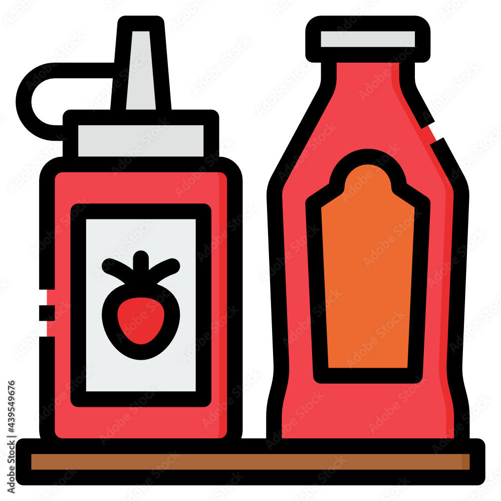 ketchup line icon ketchup line icon