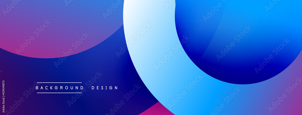 Obraz premium Abstract overlapping lines and circles geometric background with gradient colors