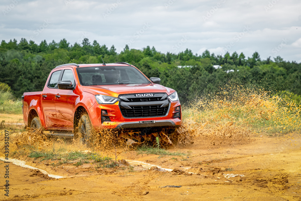 Isuzu DMax is a pickup truck manufactured since 2002 by Isuzu Motors. Stock Photo Adobe Stock