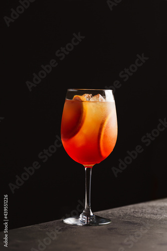 White wine sangria with blood oranges photo